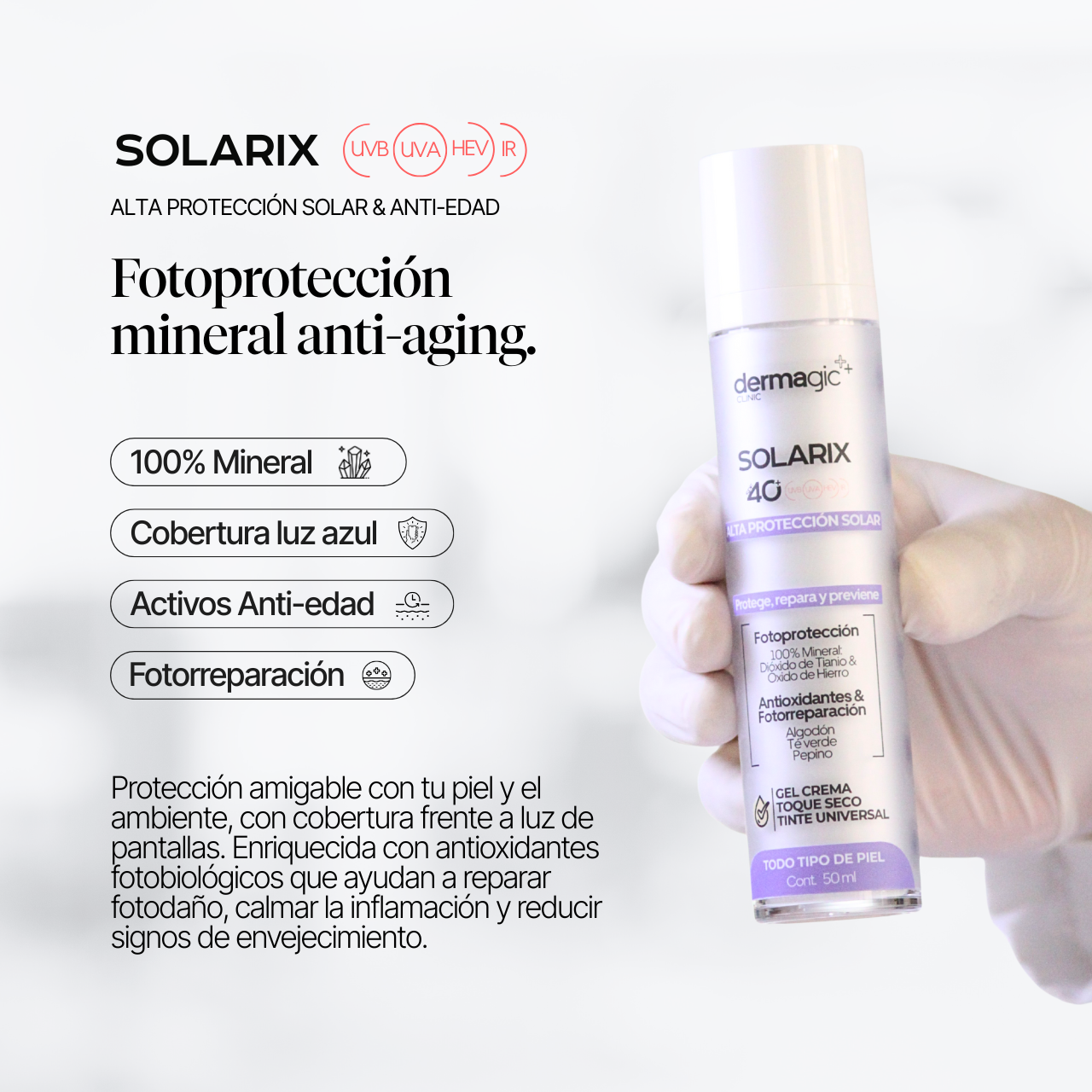 Protección Solar & Well-Aging Solarix. Con Color