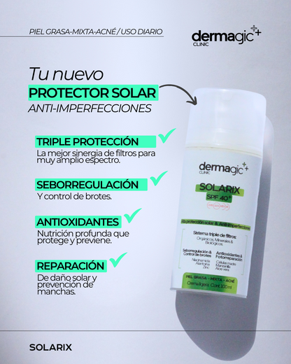 Protector solar matificante para piel grasa, control de brotes