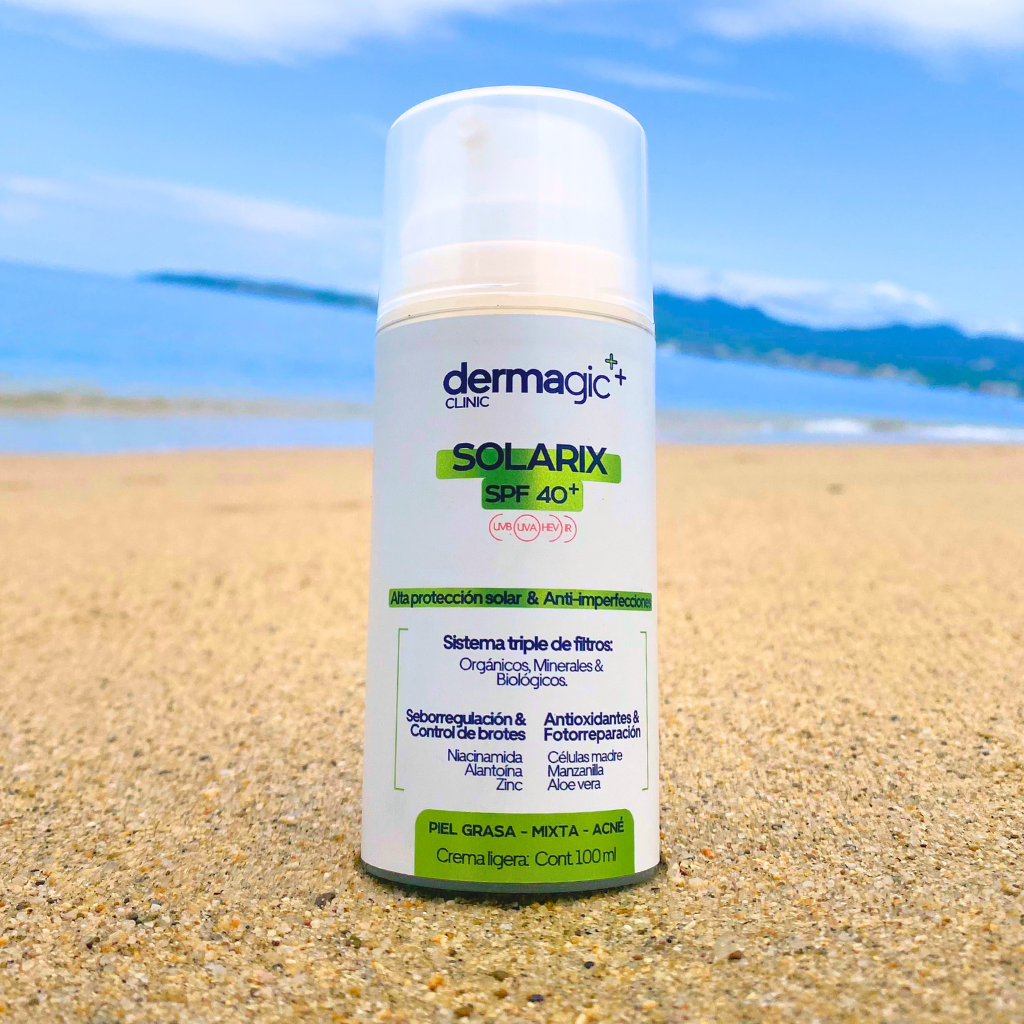 protector solar para la playa, piel grasa