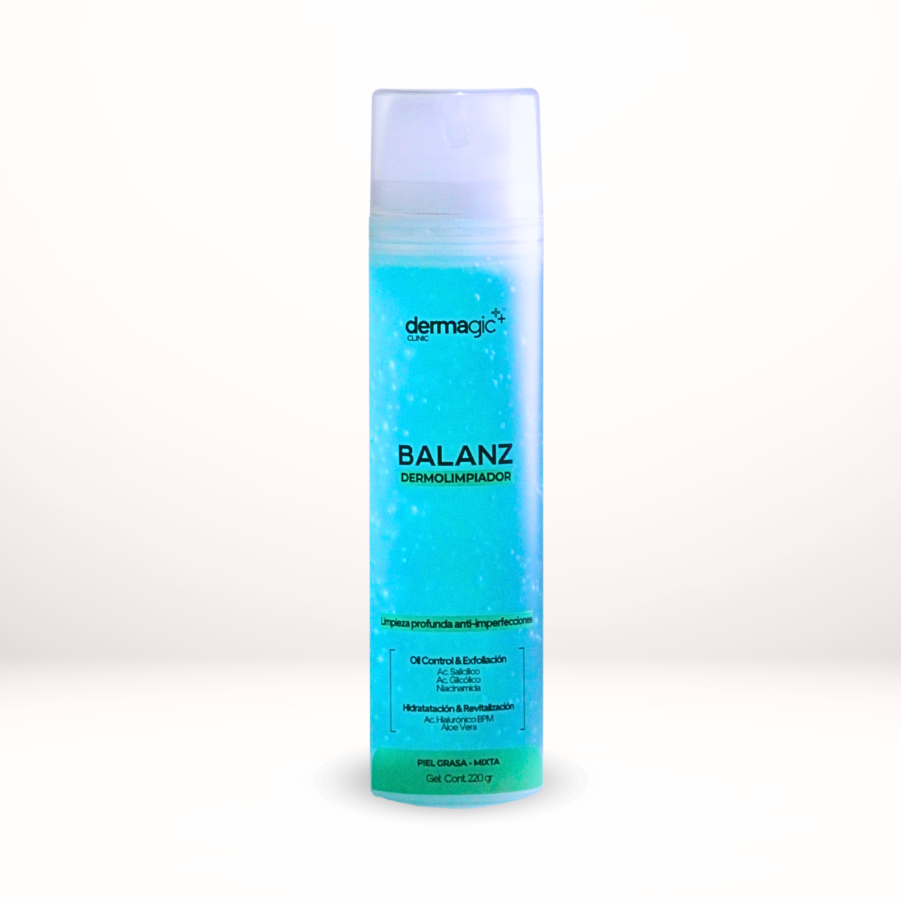 gel limpiador con acido salicilico, calmar brotes de barros y espinillas 